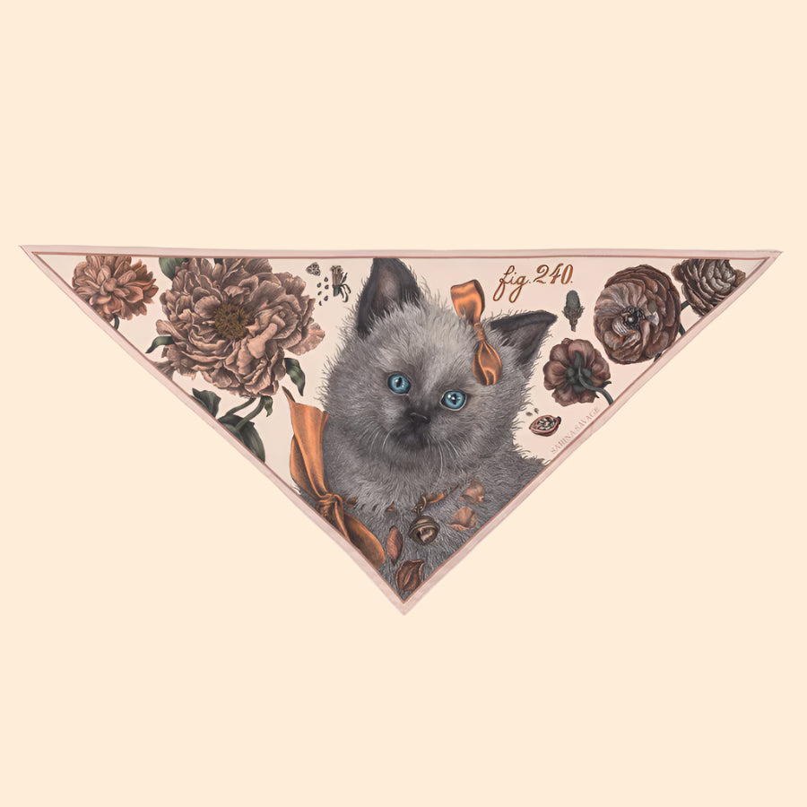 SABINA SAVAGE Ring A Ring O'Roses Triangular Silk Scarf