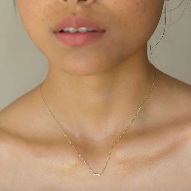 GJENMI Tic Tac Diamond Necklace