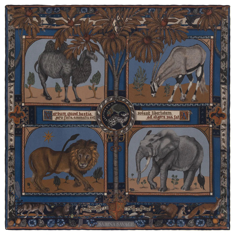 SABINA SAVAGE The Beasts Untamed Silk Scarf