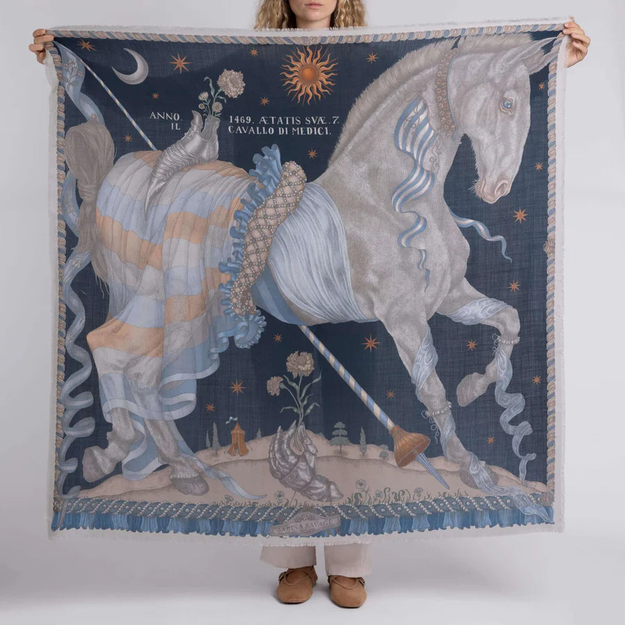SABINA SAVAGE The Celestial Steed Silk Scarf