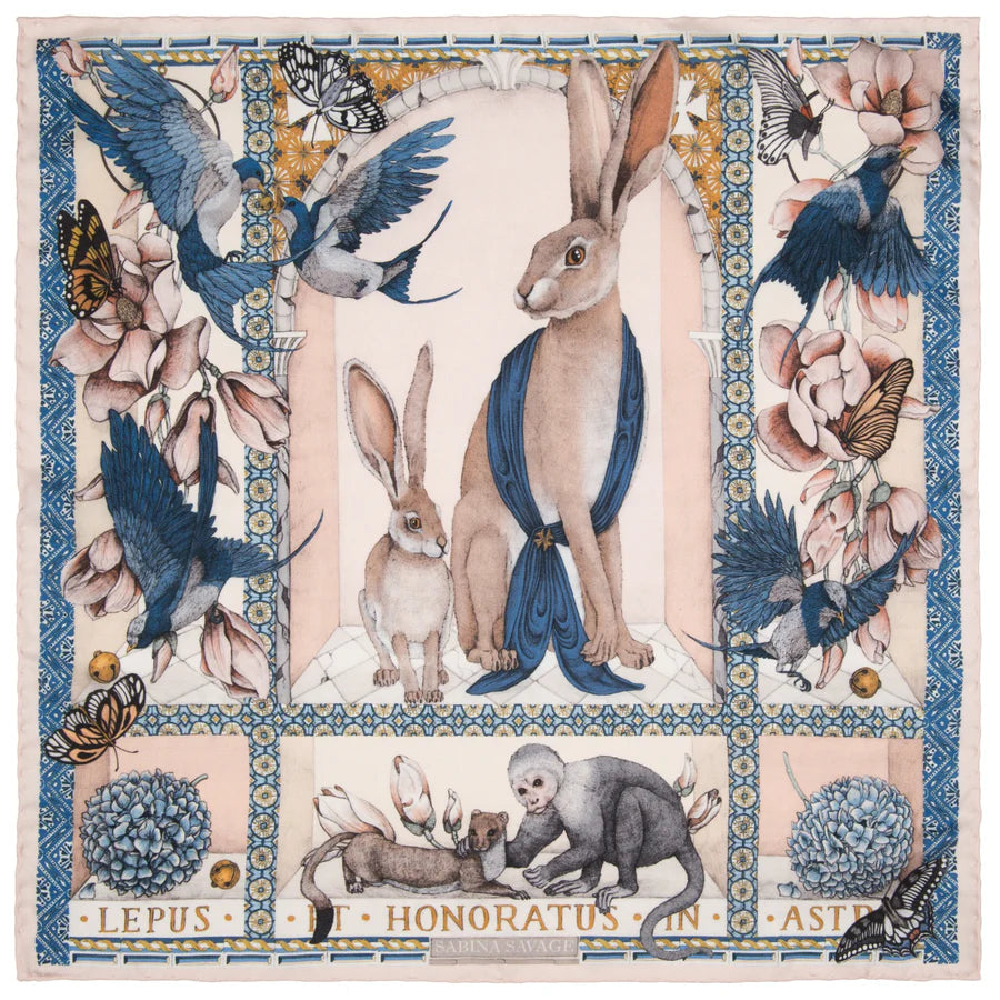 SABINA SAVAGE The Hare's Gift Silk Scarf