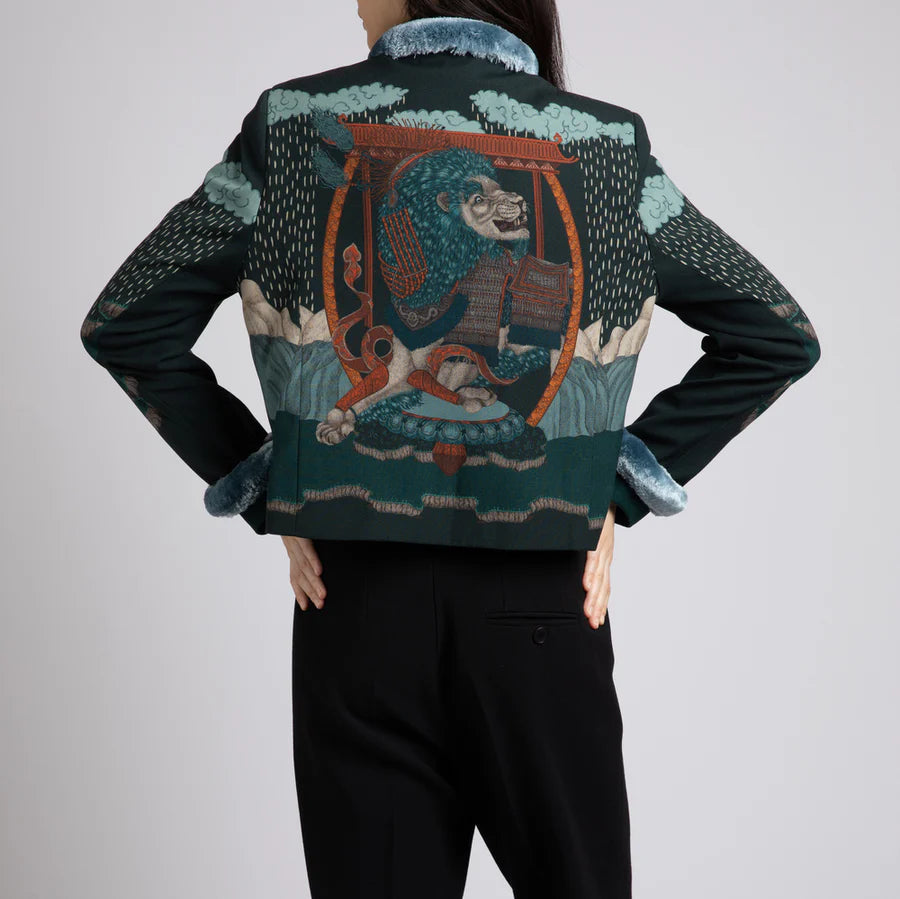 SABINA SAVAGE The Snow Lion Fringe Tailored Jacket