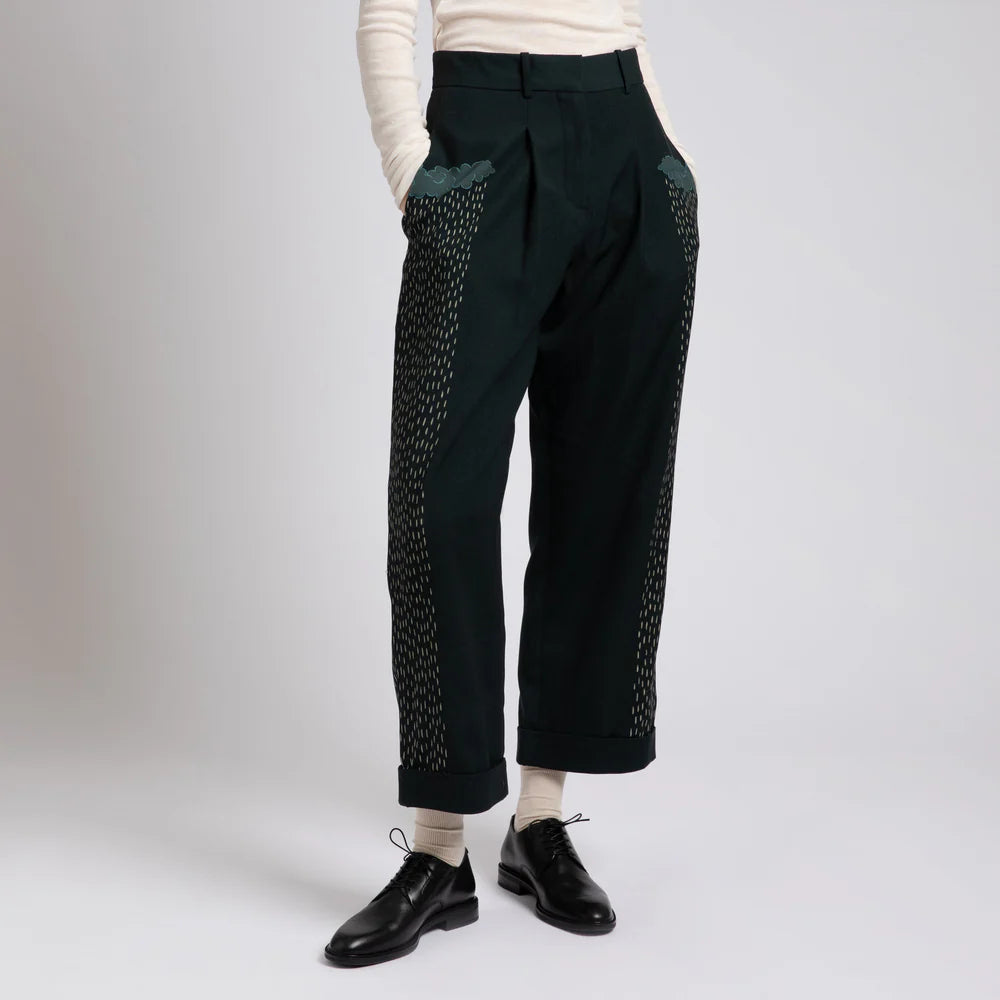 SABINA SAVAGE The Snow Lion Wool Trouser