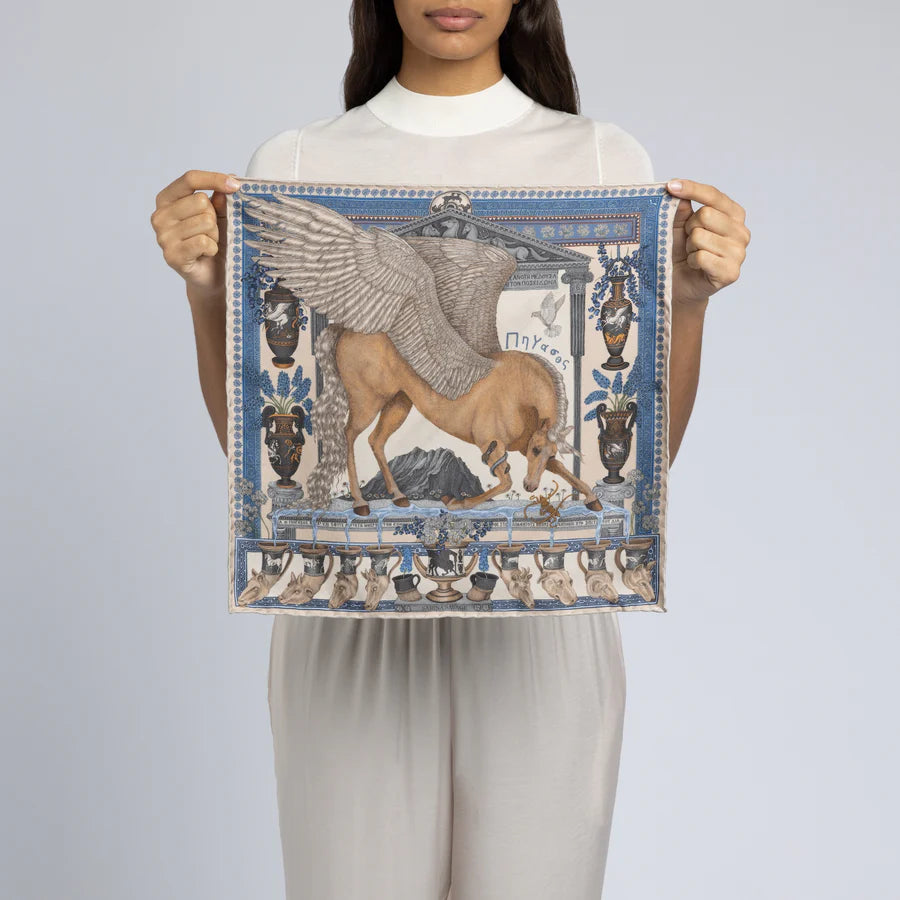 SABINA SAVAGE Temple of Pegasus Silk Scarf