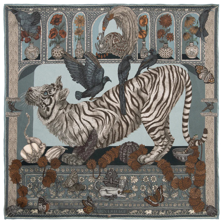 SABINA SAVAGE The Tiger Trap Silk Scarf