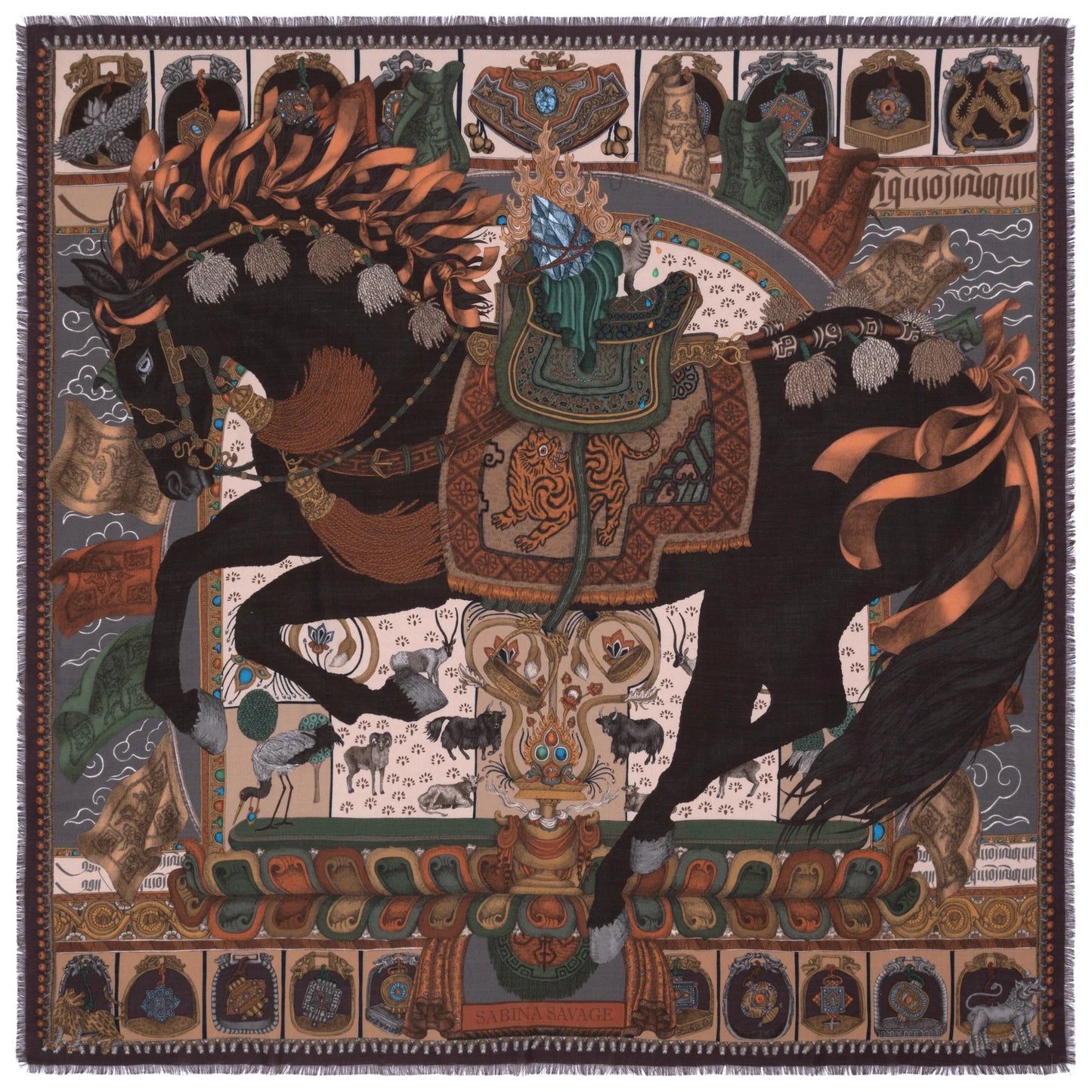 SABINA SAVAGE The Wind Horse Wool Scarf