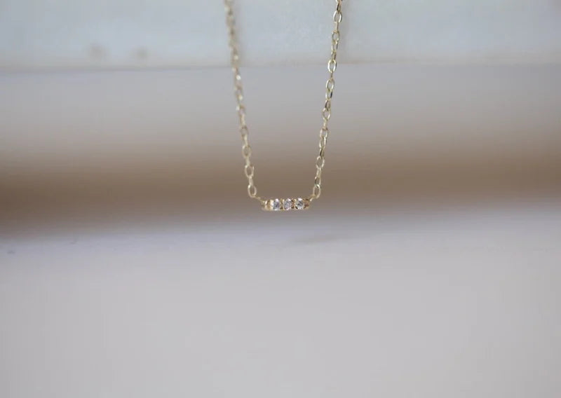GJENMI Tic Tac Diamond Necklace