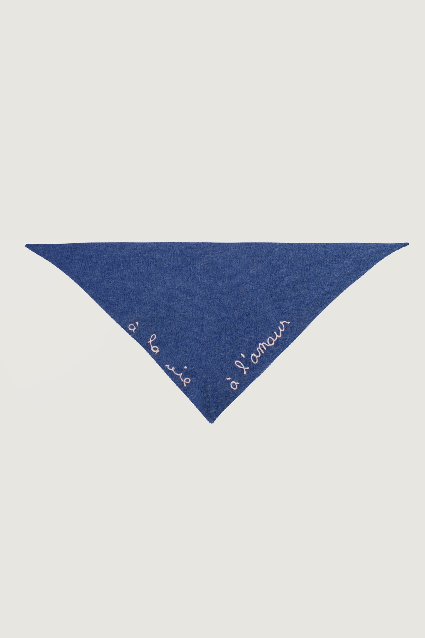 MAISON LABICHE Esperou A La Vie A L'amour Wool Alpaca Triangle Scarf