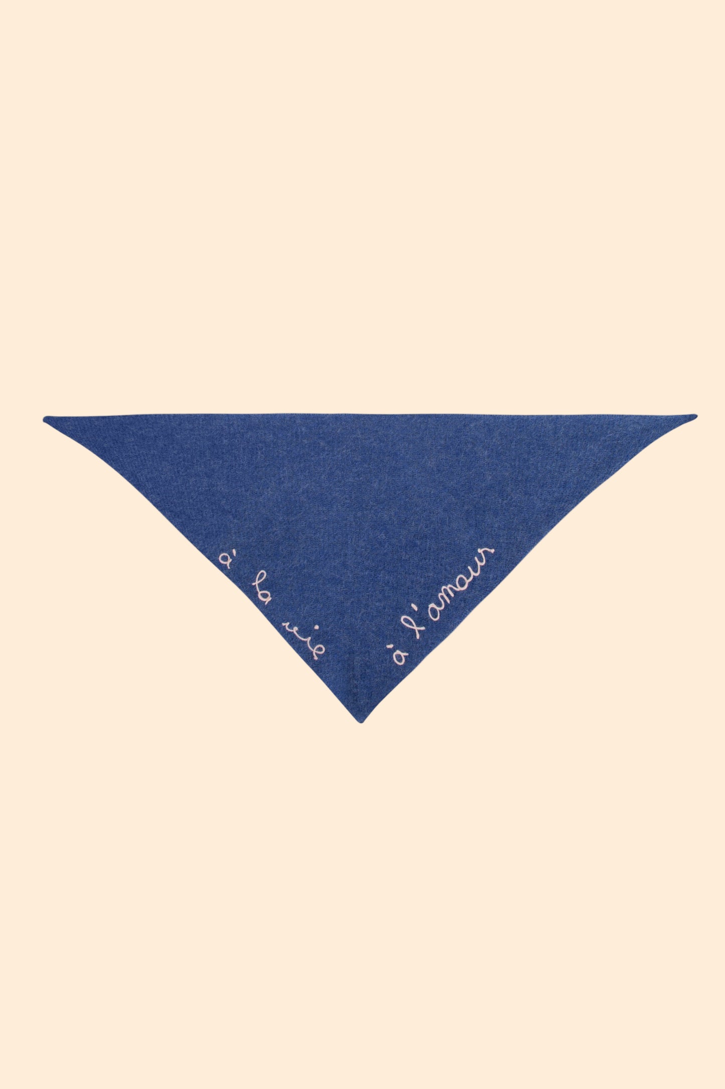 MAISON LABICHE Esperou A La Vie A L'amour Wool Alpaca Triangle Scarf