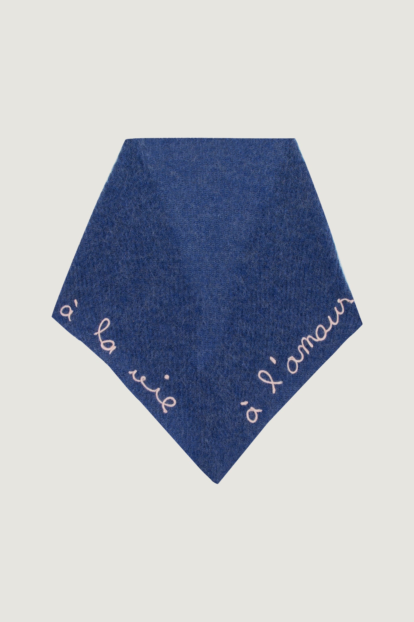 MAISON LABICHE Esperou A La Vie A L'amour Wool Alpaca Triangle Scarf
