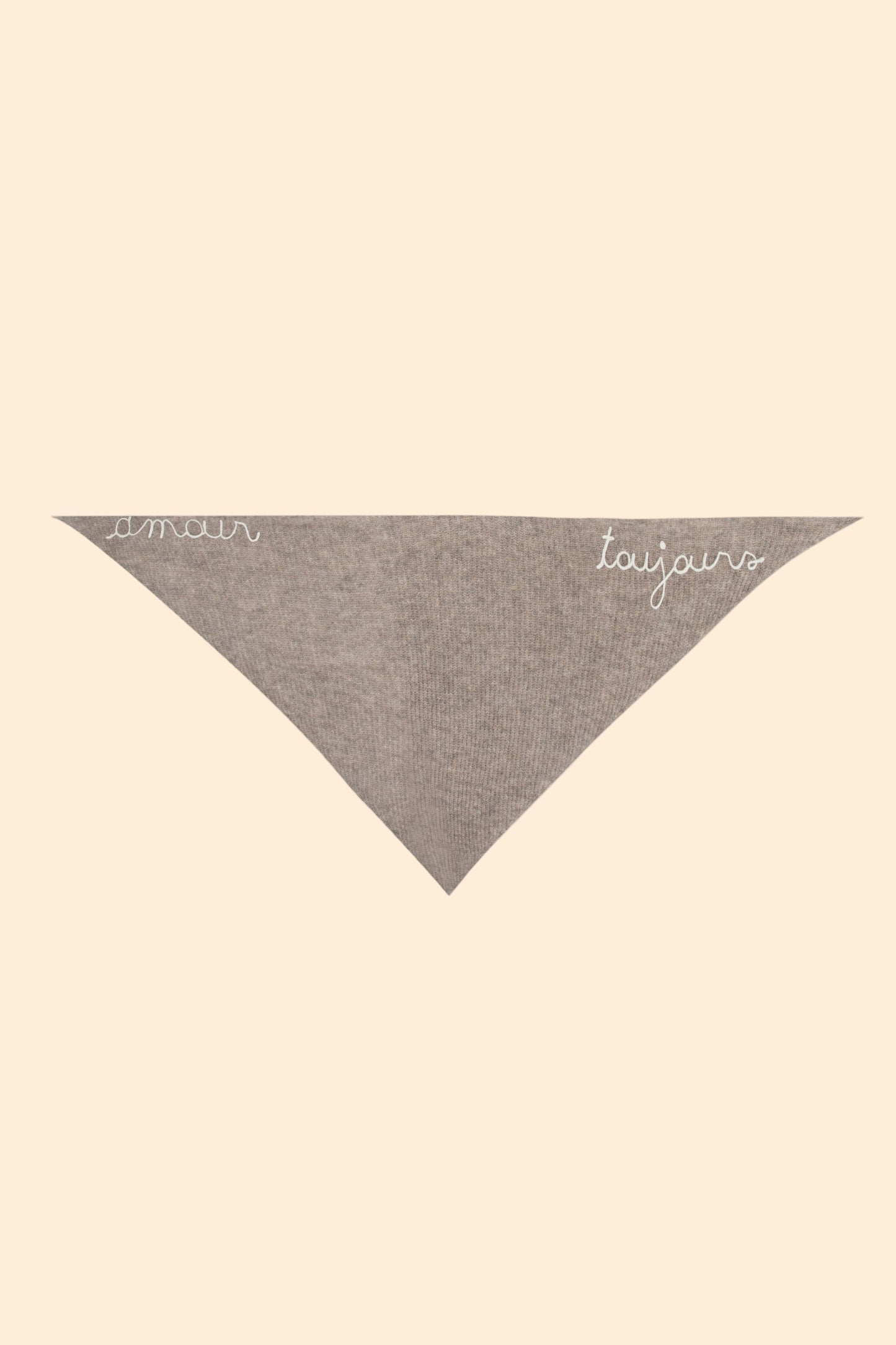 MAISON LABICHE Esperou Amour Toujours Wool Alpaca Triangle Scarf