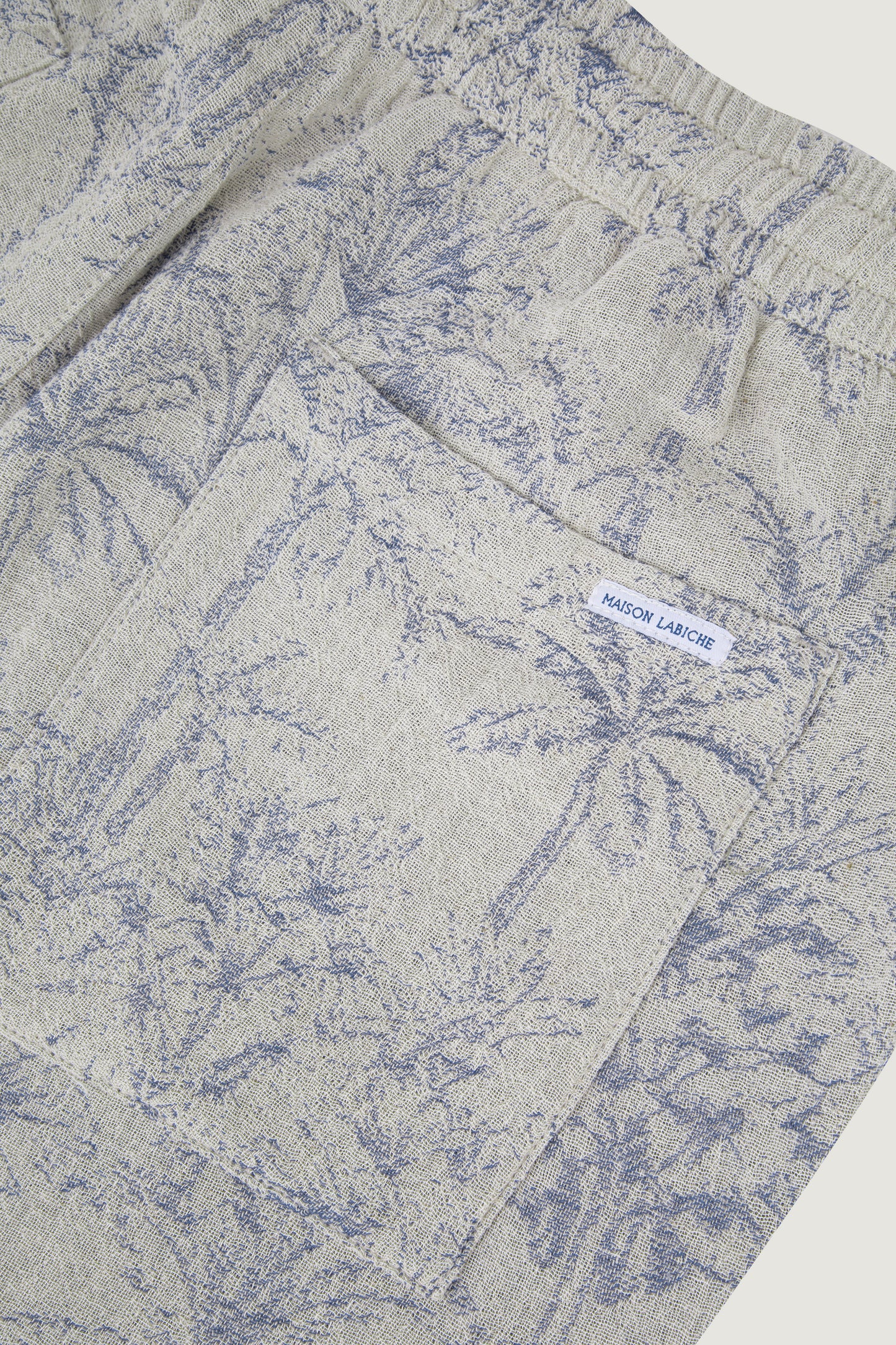 MAISON LABICHE Guigner Blue Palm Tree Pant