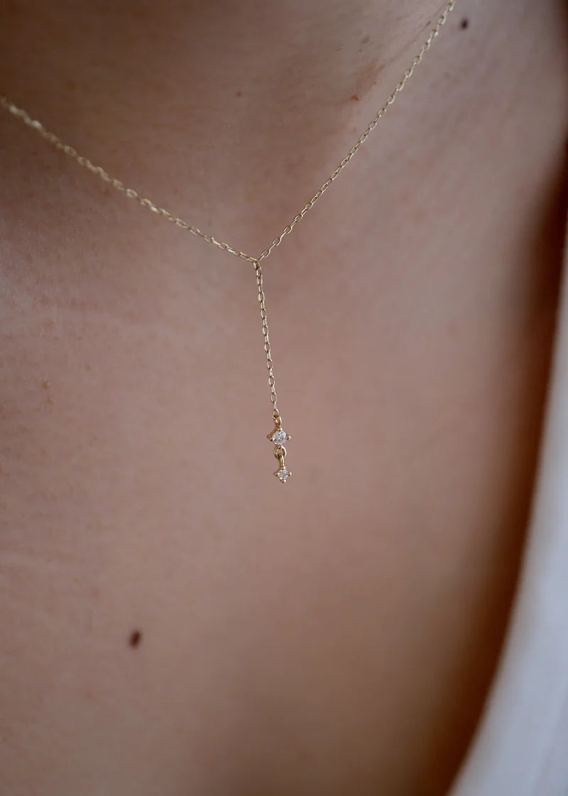 GJENMI Crown Lariat Necklace