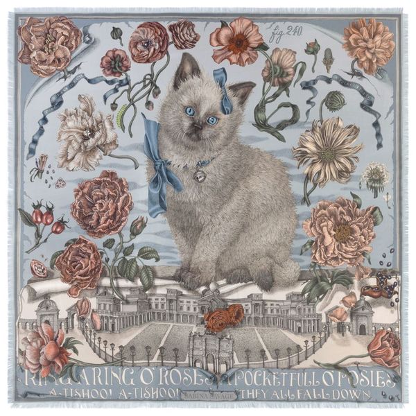 SABINA SAVAGE Ring A Ring O'Roses Silk Scarf
