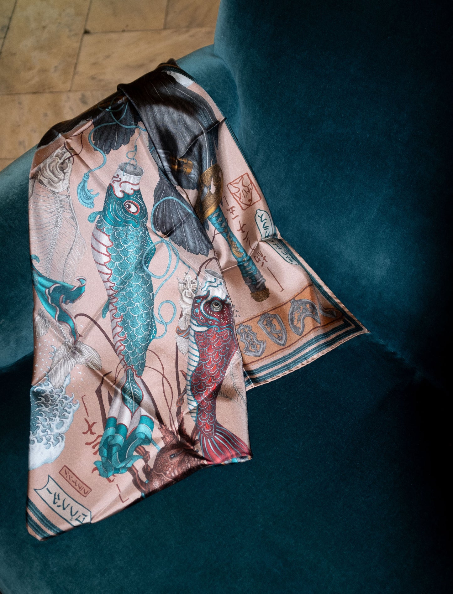 SABINA SAVAGE Koinobori Karas Silk Scarf