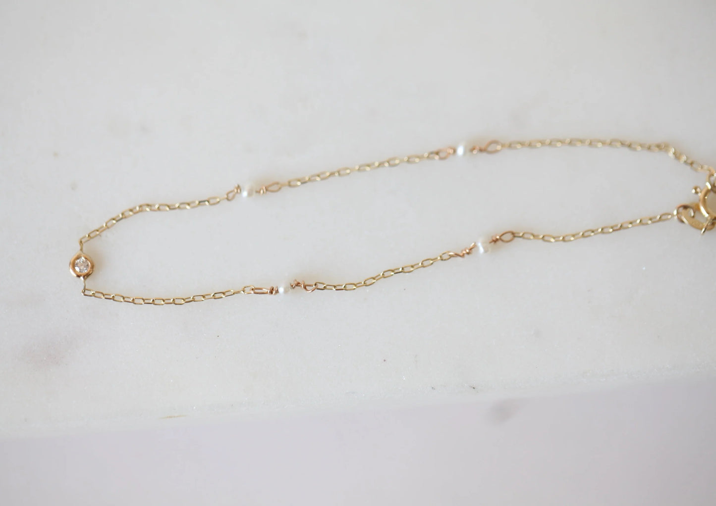 GJENMI Pearl Diamond Bracelet