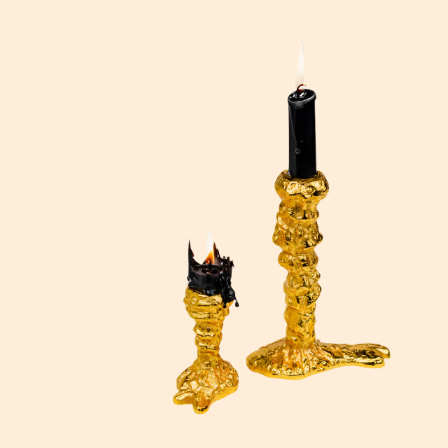 SHELTON METAL Sand Drip Candlestick
