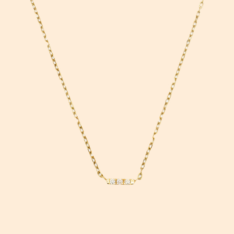 GJENMI Tic Tac Diamond Necklace