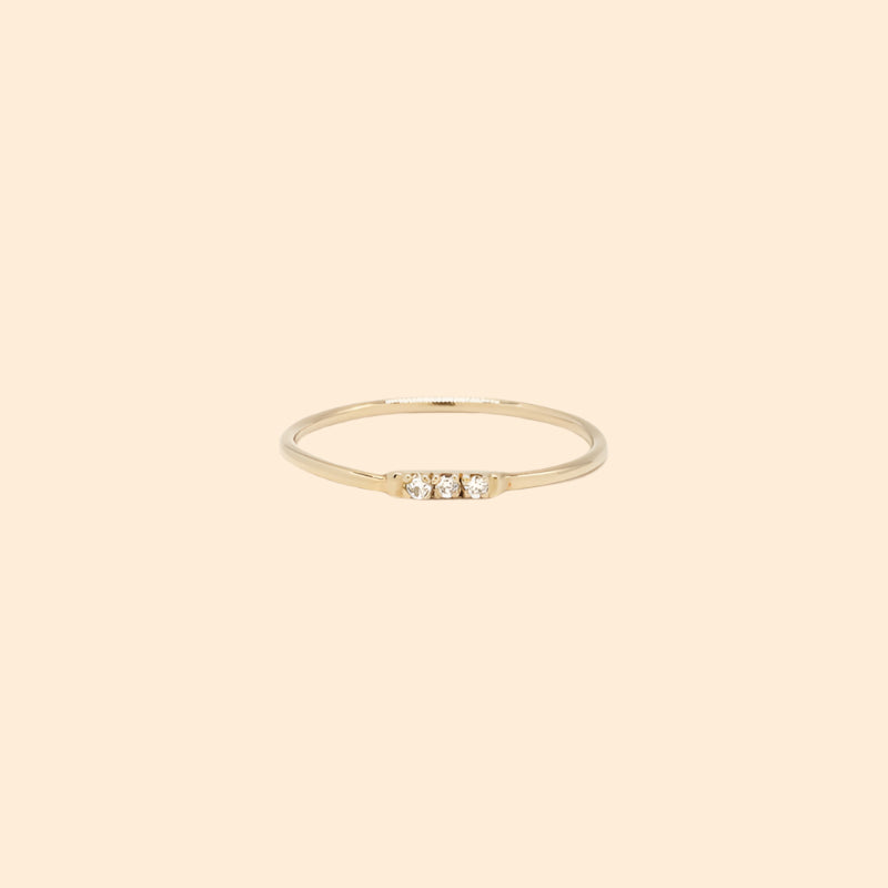 GJENMI Tic Tac Diamond Ring