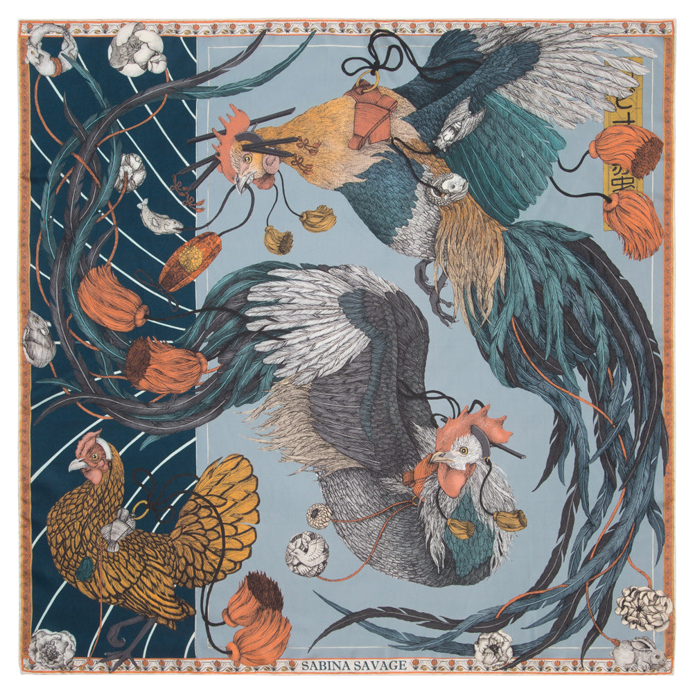 SABINA SAVAGE The Rooster's Dance Scarf