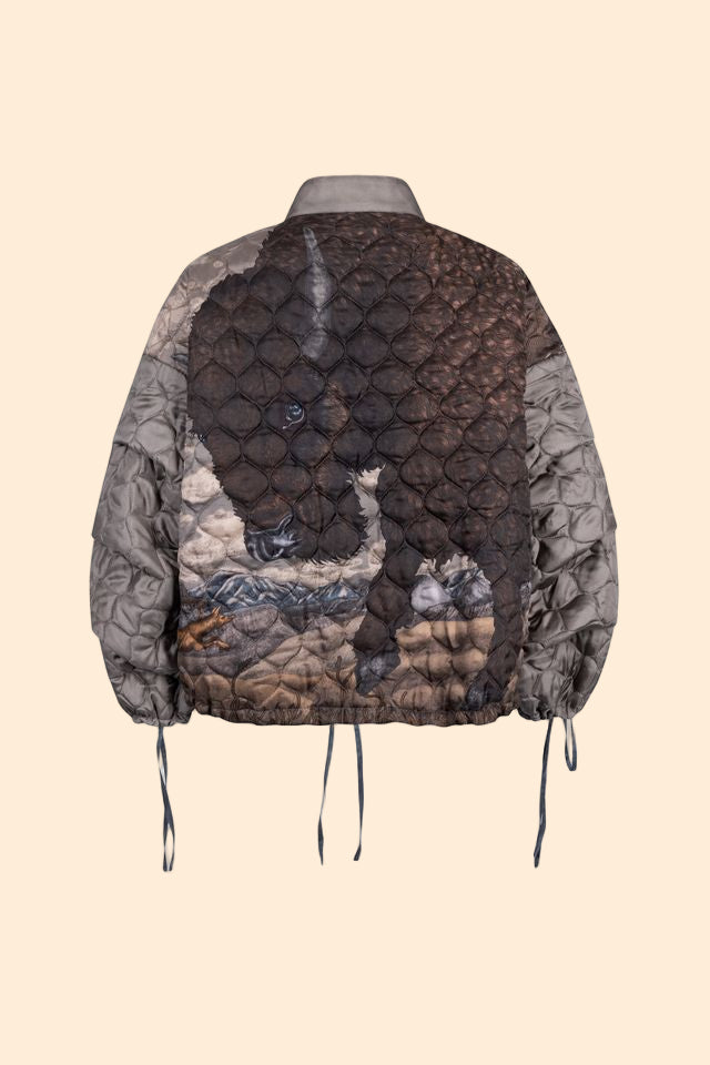 SABINA SAVAGE Secrets of the Bison Reversible Bomber Jacket – Commerce