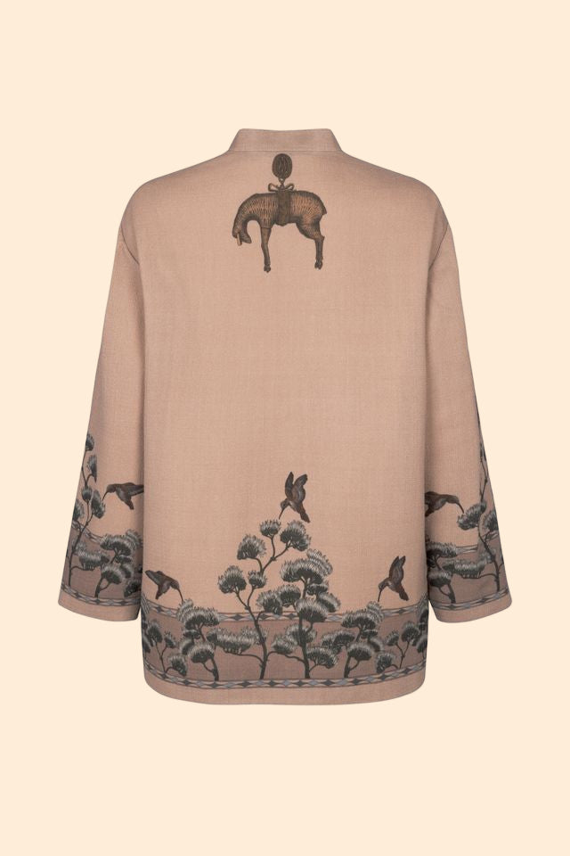 SABINA SAVAGE The Wolf You Feed Wool Crepe Lounge Jacket