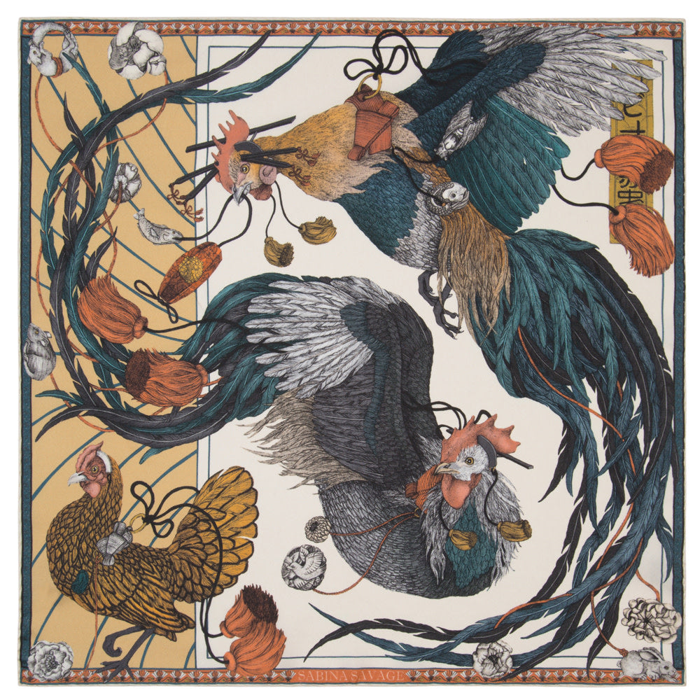 SABINA SAVAGE The Rooster's Dance Scarf