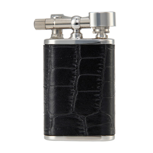 TSUBOTA PEARL Nb Petrol Croco Embossed Leather Lighter