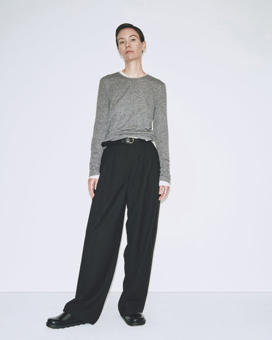 MIJEONG PARK Wool Tencel Crewneck Top