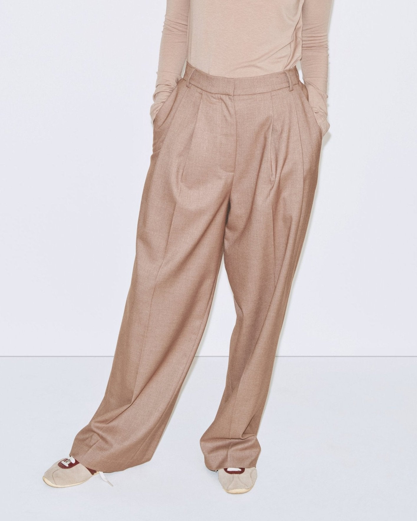 MIJEONG PARK Pleat Front Wide Leg Pants