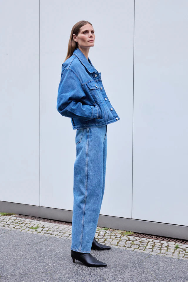 JAMES STREET 90s Washed Blue Baggy Jeans