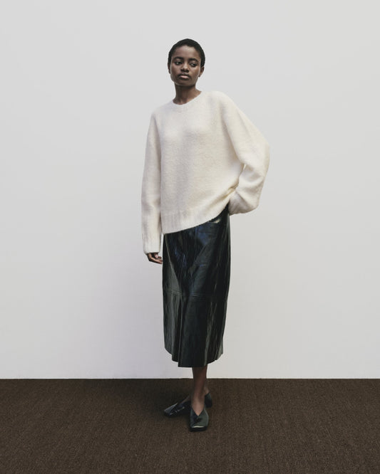 MIJEONG PARK Ivory Alpaca Blend Wholegarment Knit