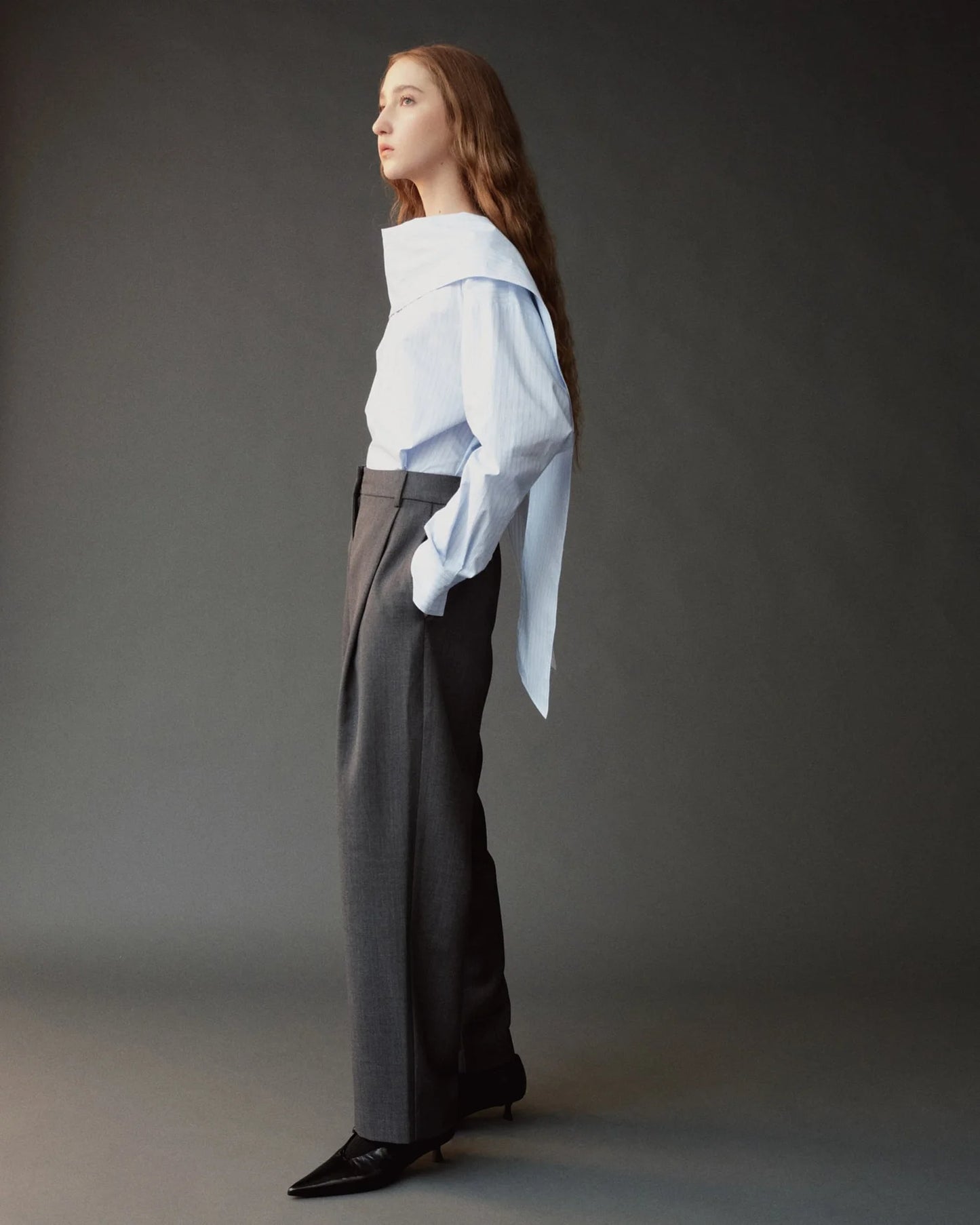 MIJEONG PARK Striped Tie-Neck Blouse