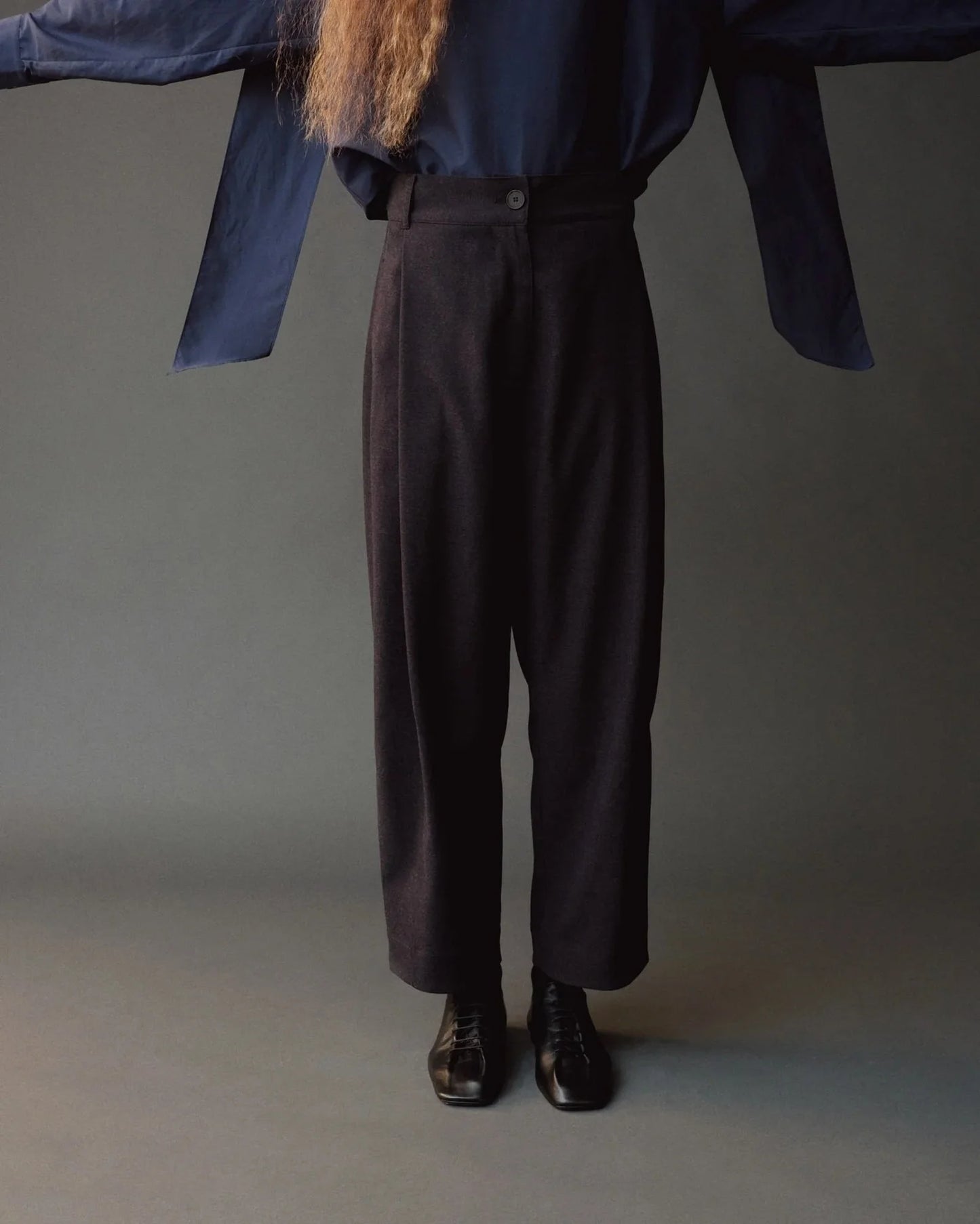 MIJEONG PARK Cropped Barrel-Leg Pants