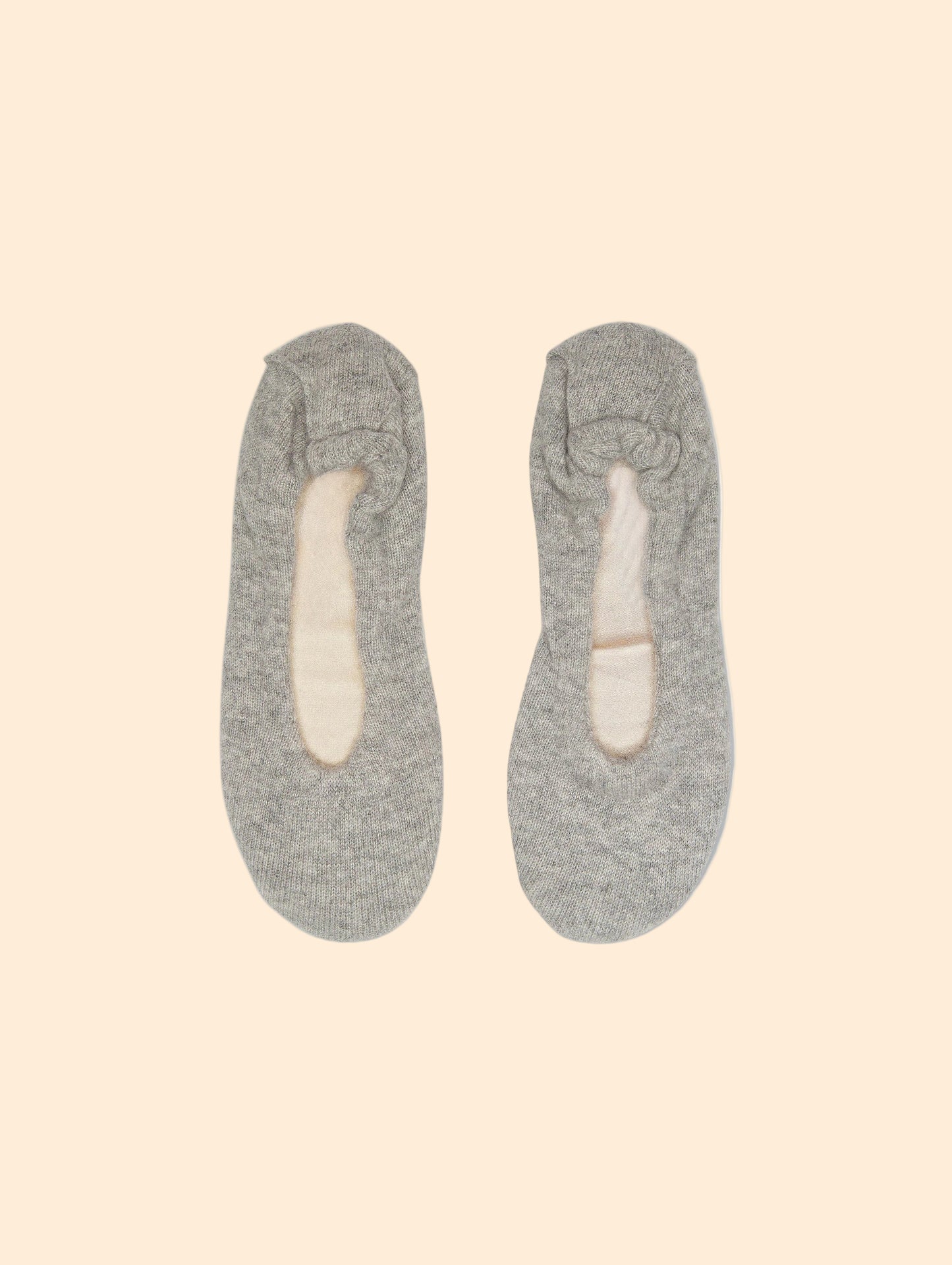 WHITE & WARREN Grey Heather Cashmere Ballet Slipper