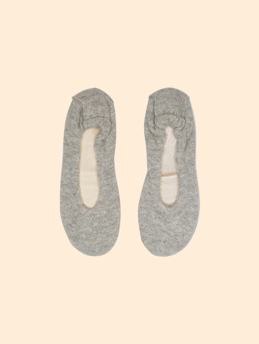 WHITE & WARREN Grey Heather Cashmere Ballet Slipper