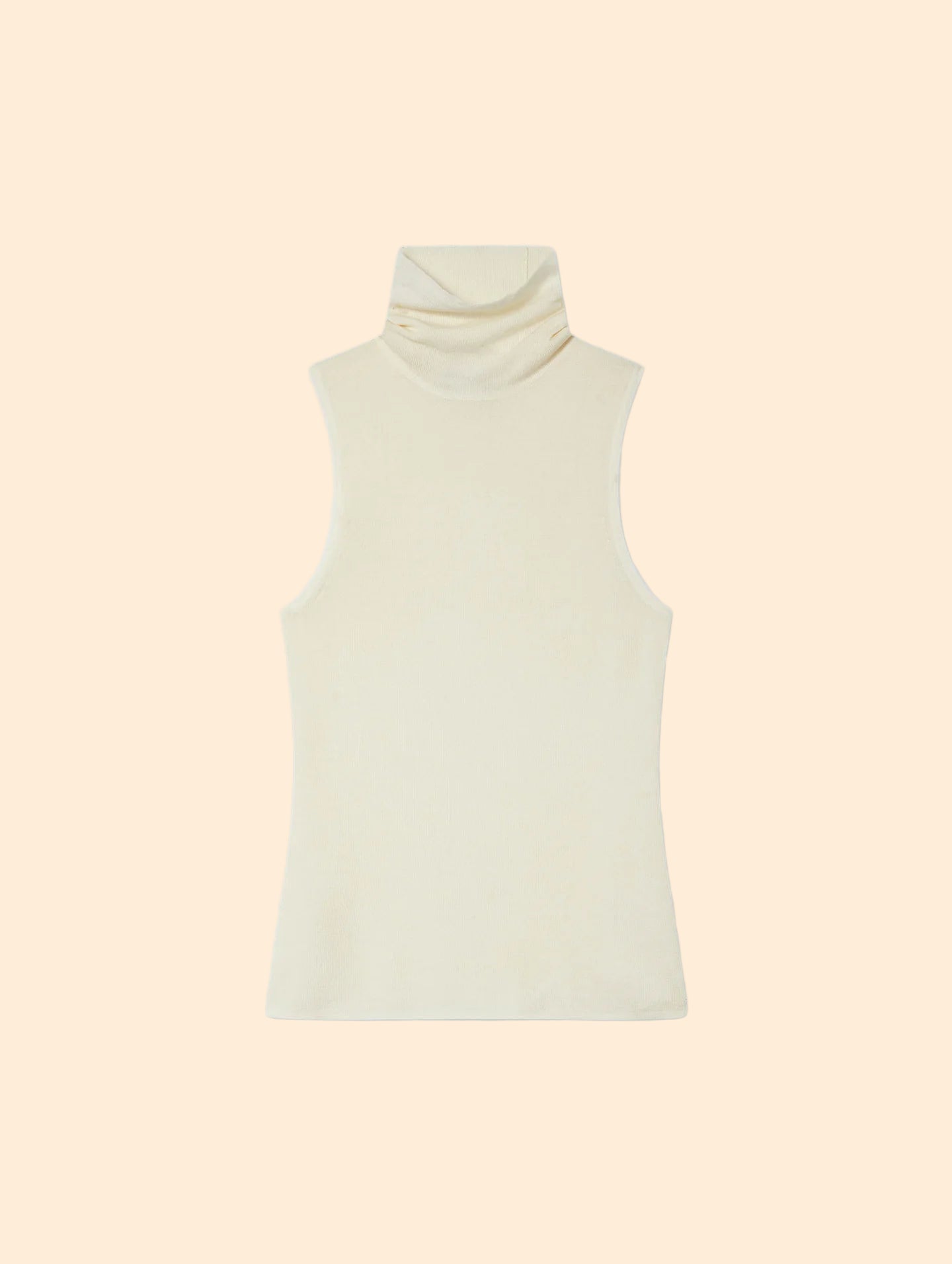 WHITE & WARREN Cashmere Sleeveless Turtleneck