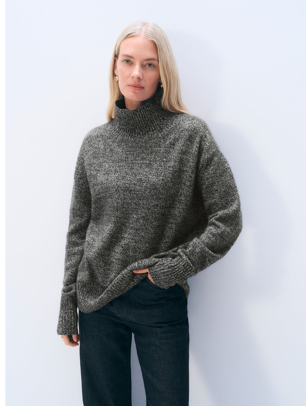 WHITE & WARREN Cashmere Oversized Standneck