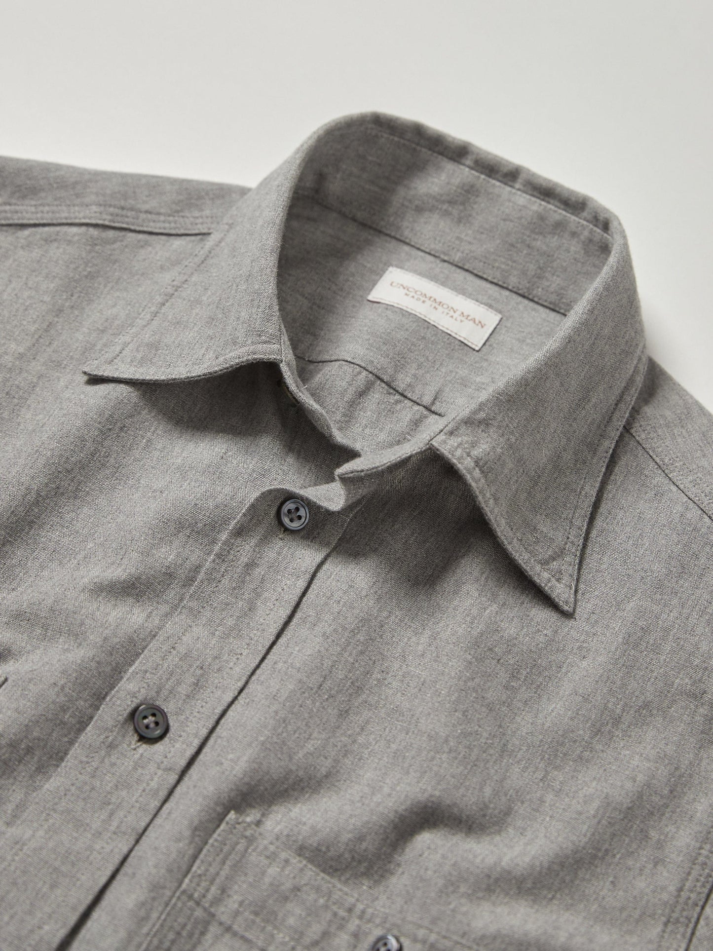 UNCOMMON MAN Grey Chambray Cassidy Shirt