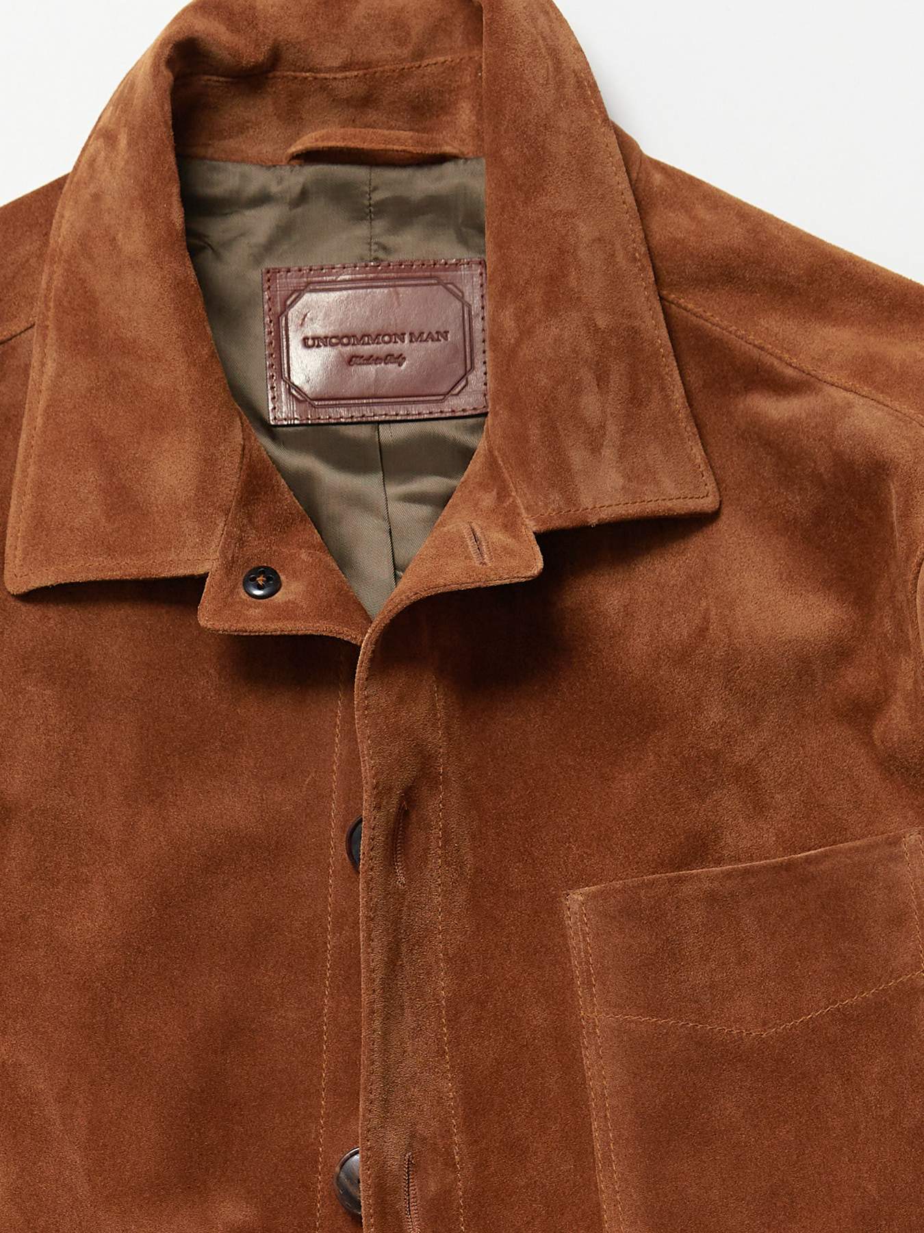 UNCOMMON MAN Whiskey Calf Suede Chore Coat