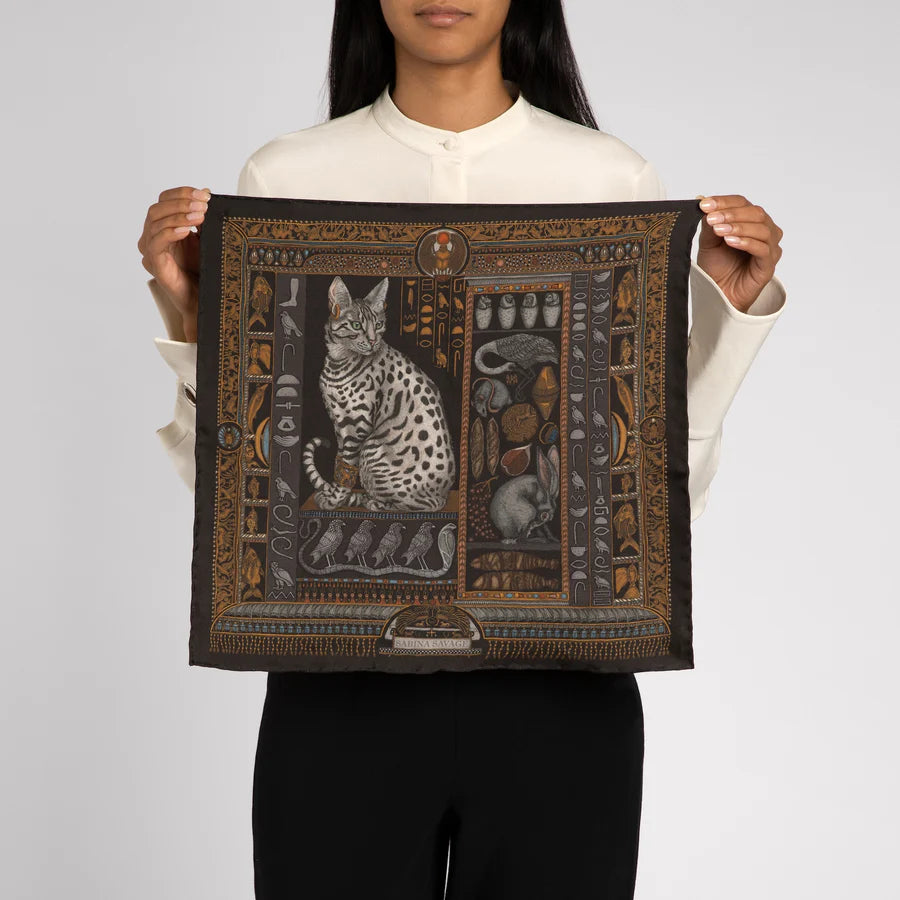 SABINA SAVAGE Bastet's Bounty Small Silk Scarf