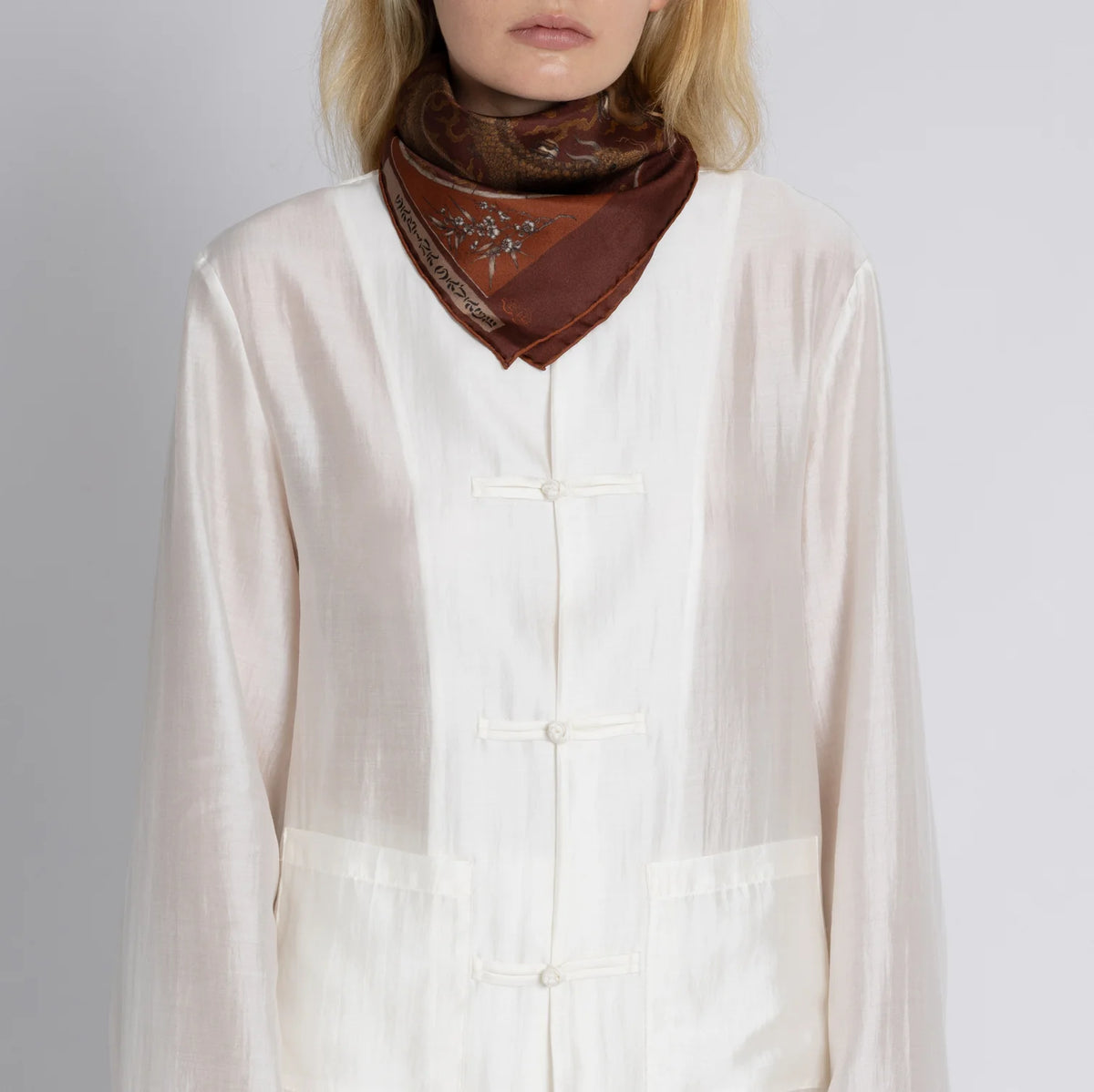 SABINA SAVAGE Chasing The Pearl Silk Scarf