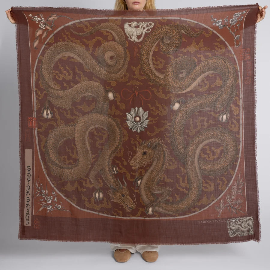 SABINA SAVAGE Chasing The Pearl Wool Scarf