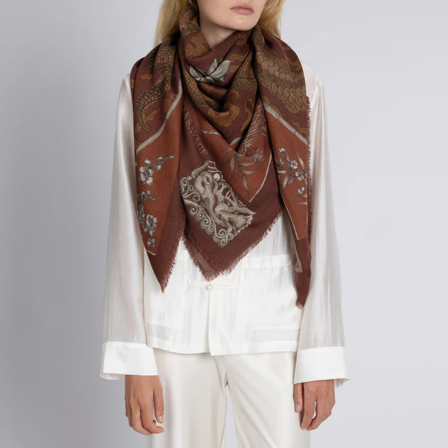 SABINA SAVAGE Chasing The Pearl Wool Scarf