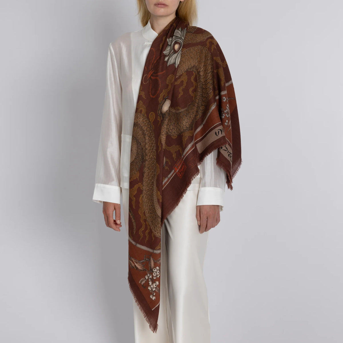 SABINA SAVAGE Chasing The Pearl Wool Scarf
