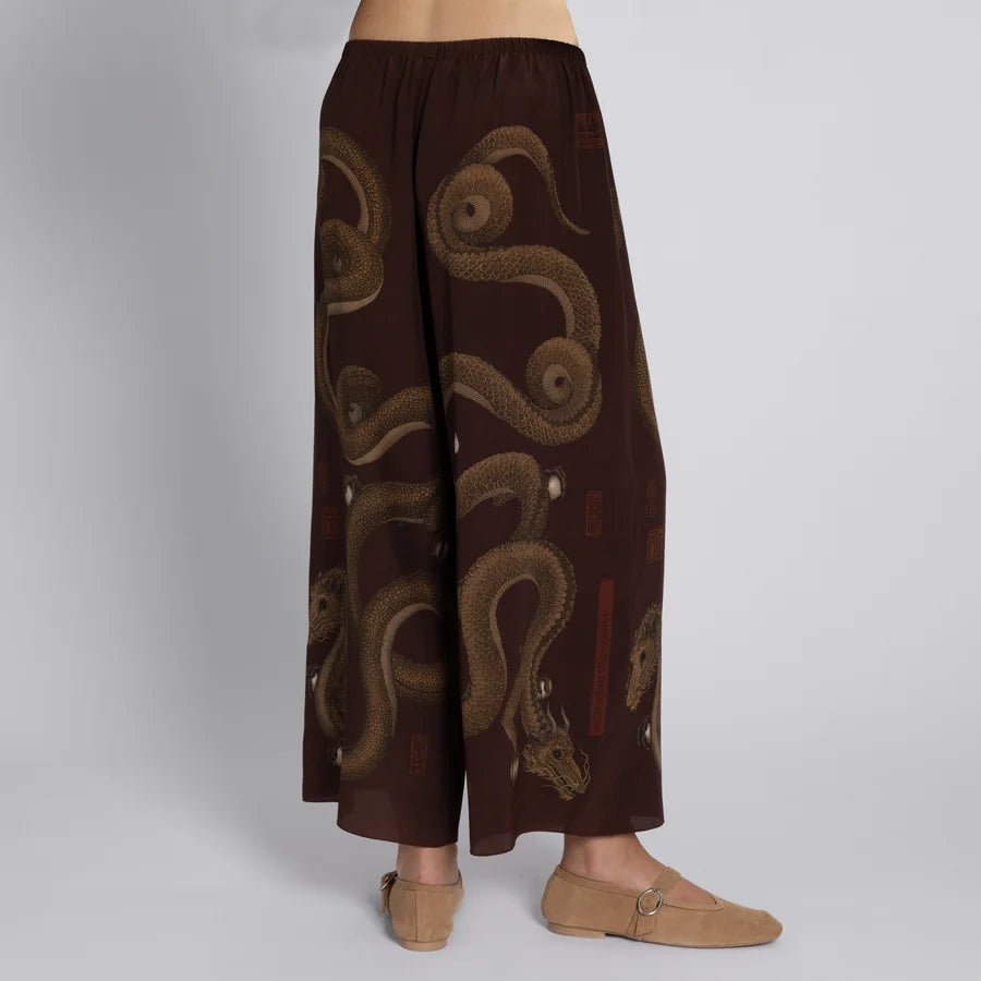 SABINA SAVAGE Chasing The Pearl Silk Simple Trousers