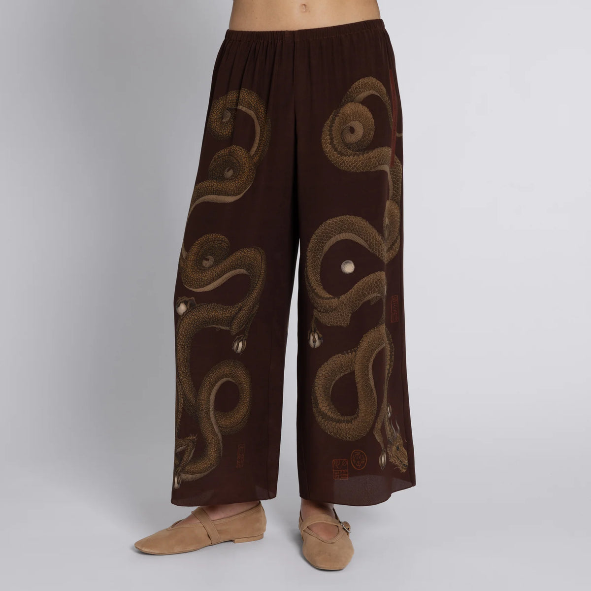 SABINA SAVAGE Chasing The Pearl Silk Simple Trousers