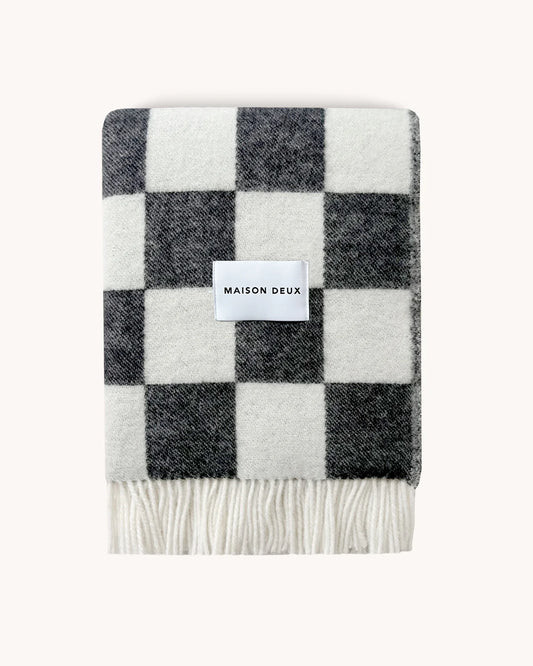 MAISON DEUX Checkered Blanket