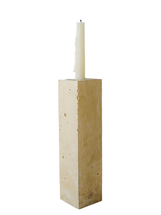 STUDIO BADGE Concrete Block Candleholder