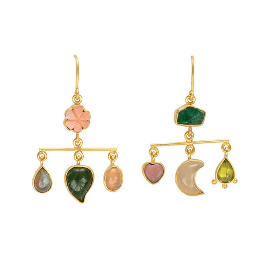 GRAINNE MORTON Flower Balance Drop Earrings